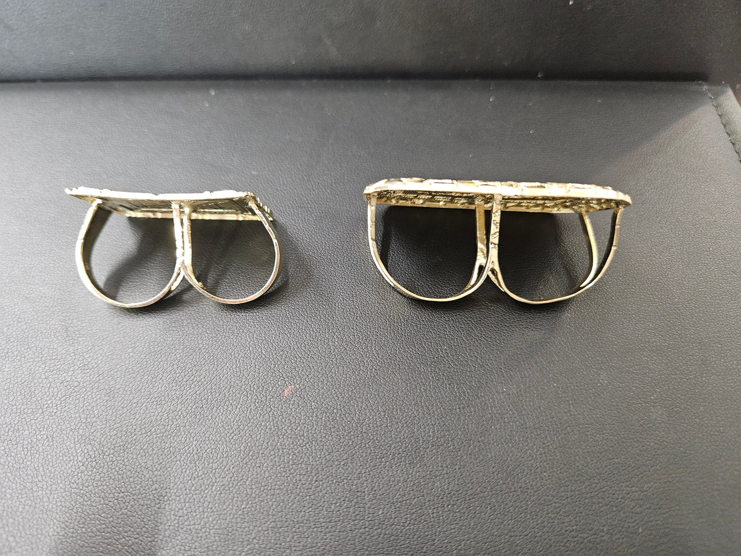 10k Gold Last Supper Two Finger Ring, Gold 2 Finger Ring, Double Ring, Gold Men's Ring, Birthday Gift Ring, Religious Ring, Ultima Cena