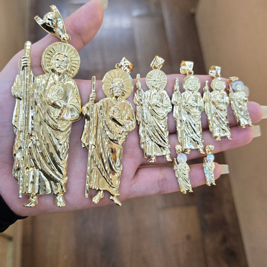 10k Yellow Gold Saint Jude Pendant, Sanit Jude, Gold St. Jude Charm, Mini St Jude Charm, Genuine Gold Saint Jude Pendant