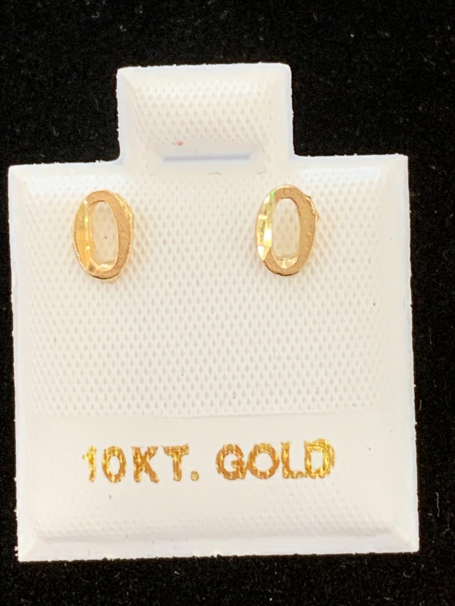 10k O initial earrings