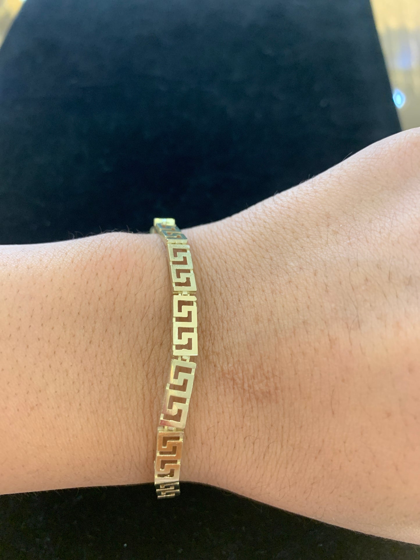 10k Aztec style bracelet