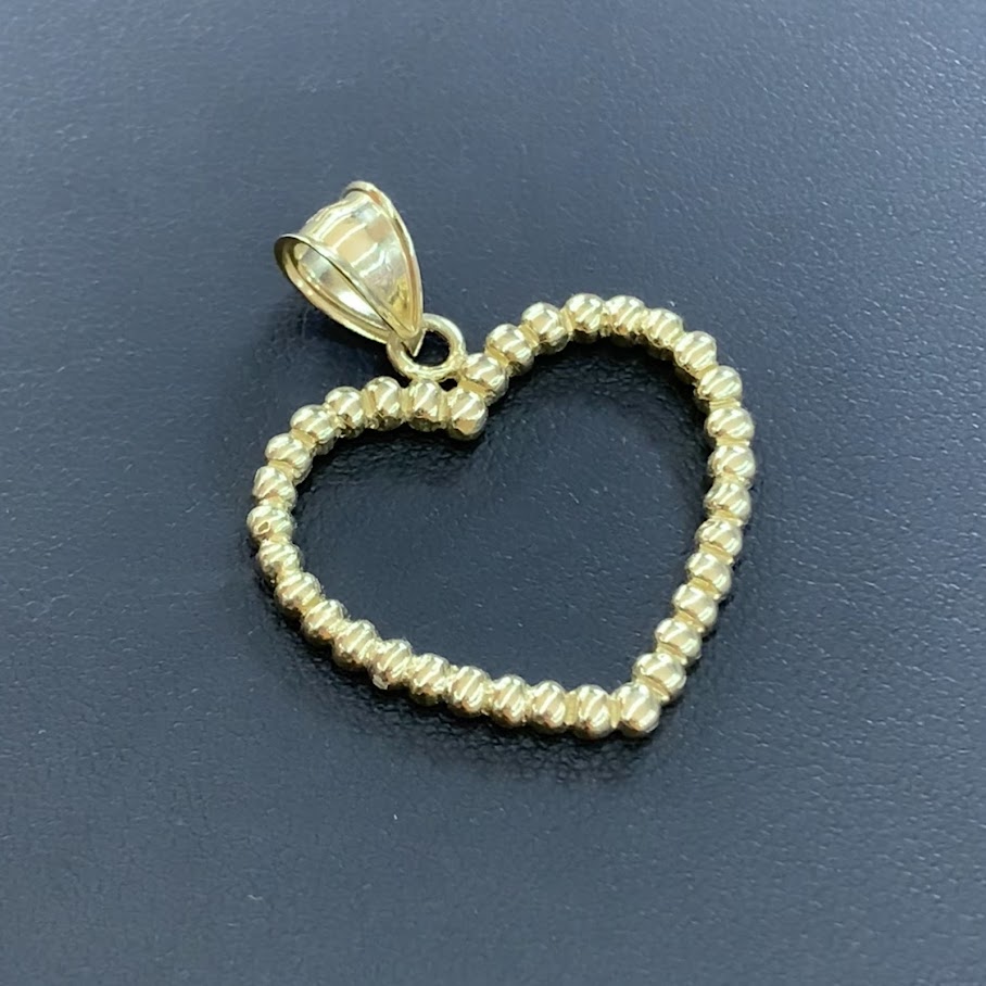 10K Yellow Gold アシンメトリーハートチャーム 10K Yellow Gold アシンメトリーハートチャーム