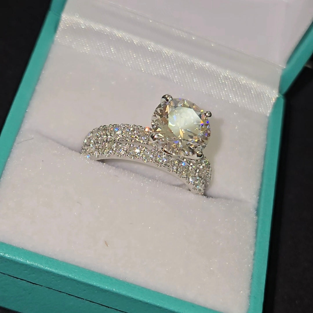 14k White Gold - 3 Carat Diamond - Engagement Ring