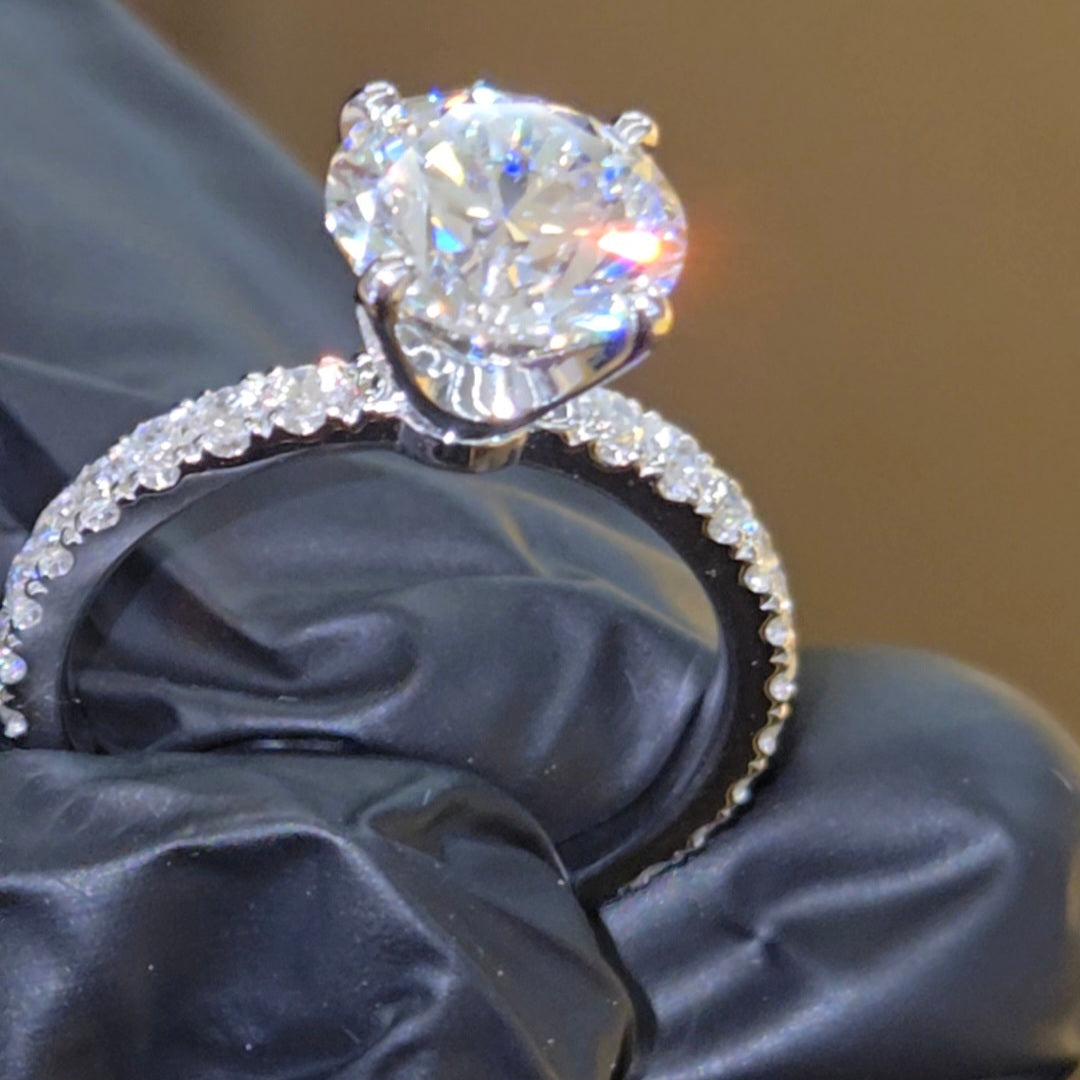 14k White Gold - 3 Carat Diamond - Engagement Ring