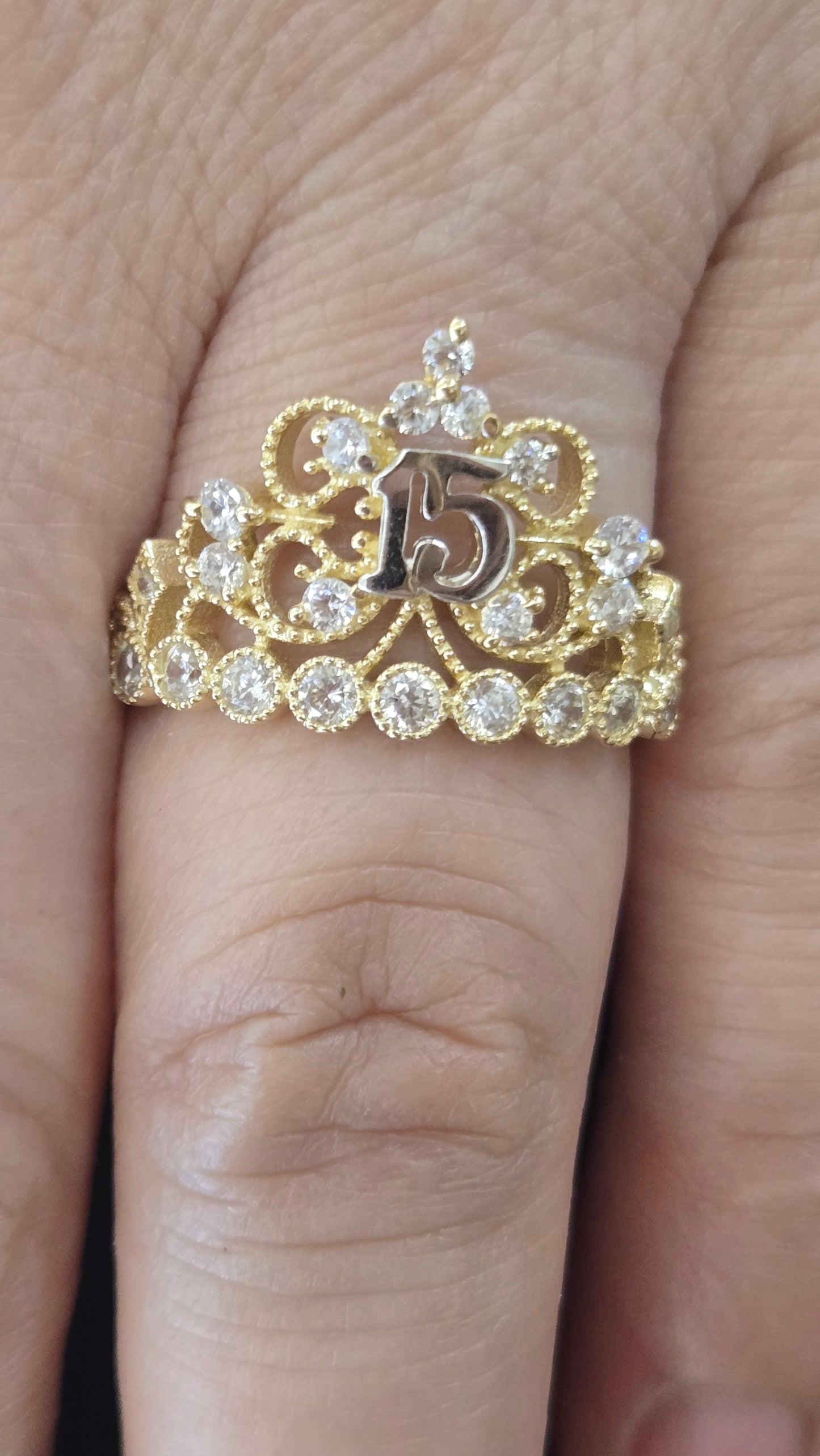 14k Quinceañera ring