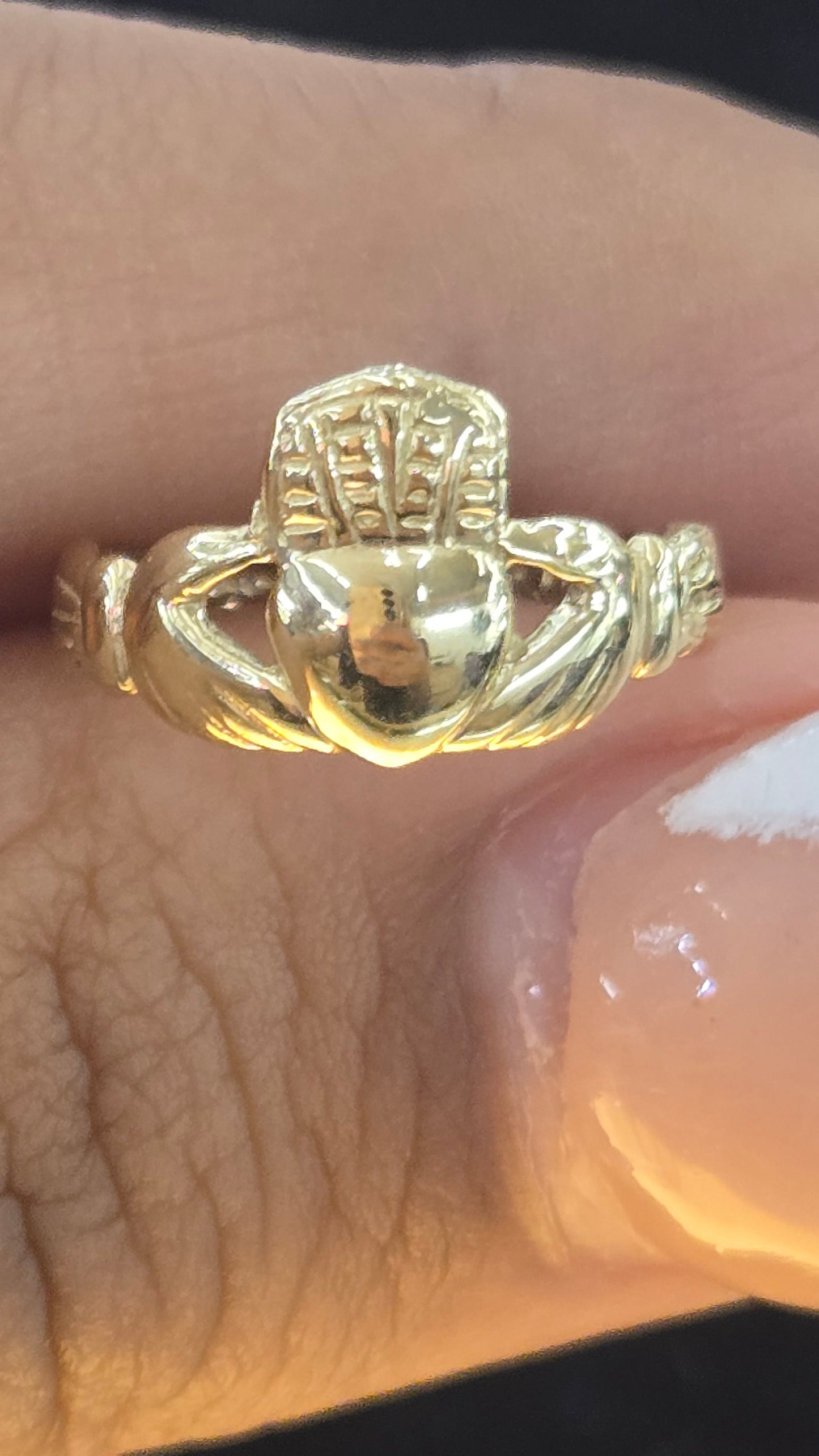 10k heart toe ring