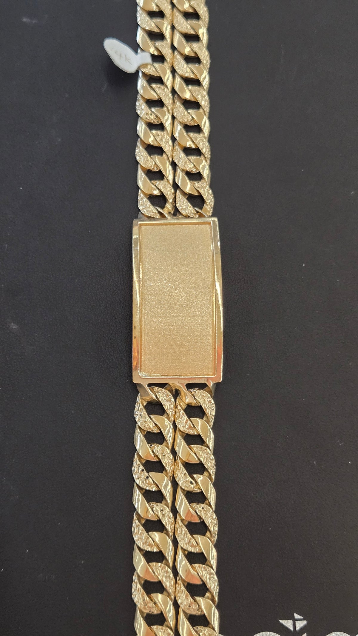 14k Gold duble cuban with ID Bracelet, Gold duble cuban Bracelet, cuban Bracelet, Double cuban Bracelet