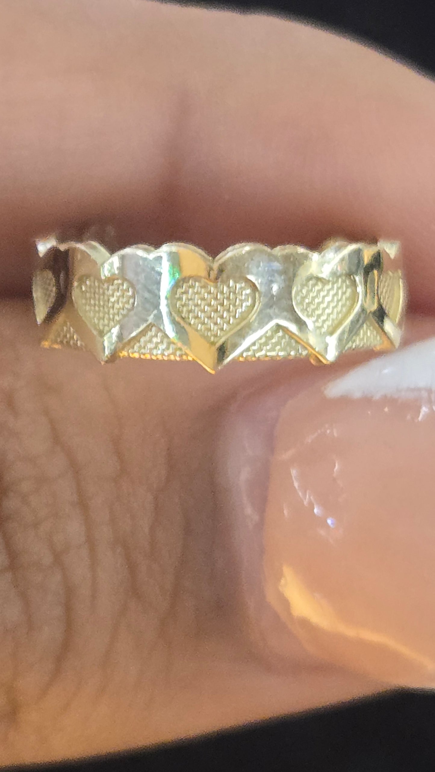 10k Heart toe ring