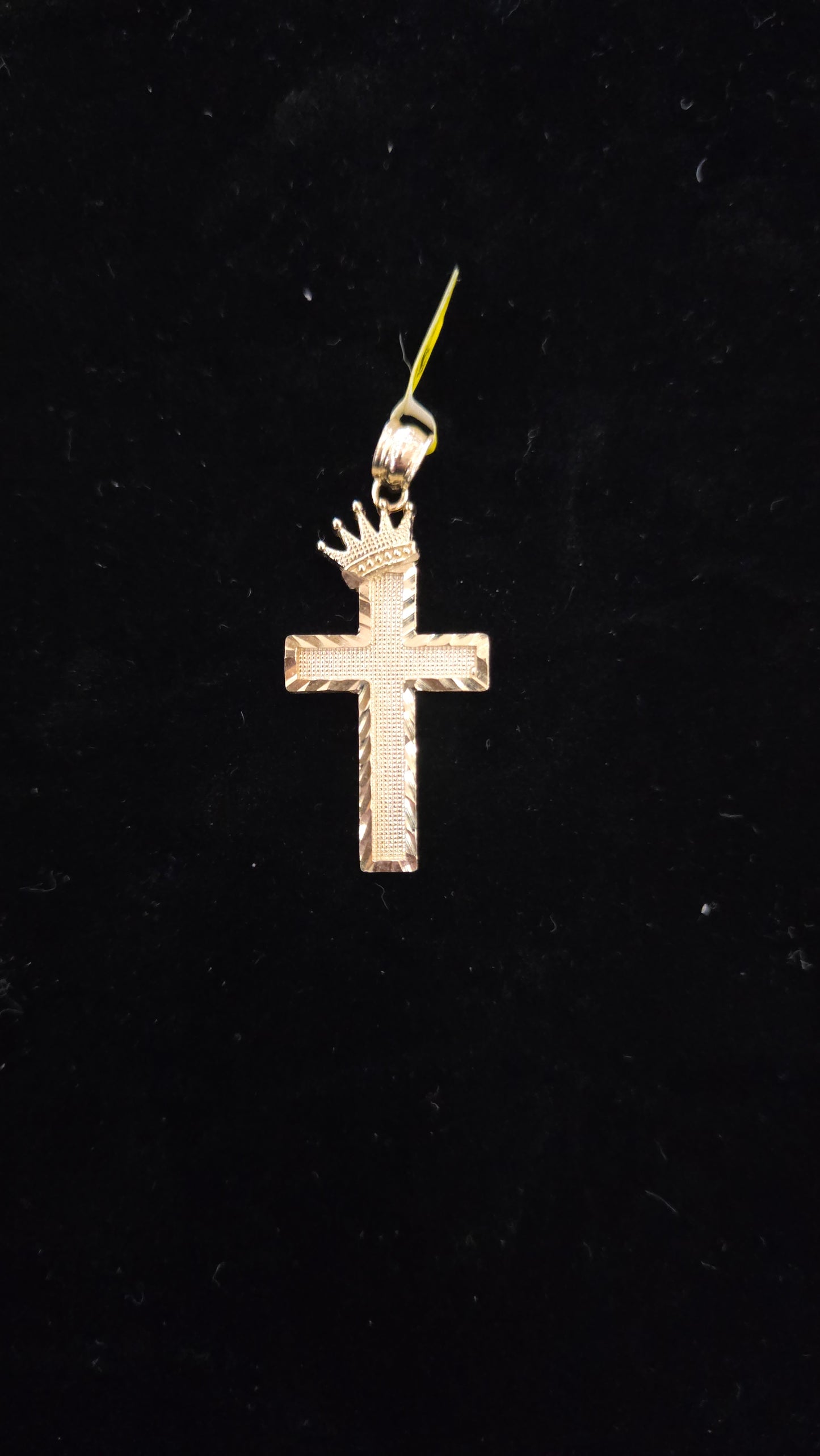 10k Gold Solid Cross Pendant with crown , Big 10k Gold Cross Pendant, Solid Gold Cross, Gold Jewelry Gift, Father's Day / Birthday Gift,cross Pendant, Religious Pendant
