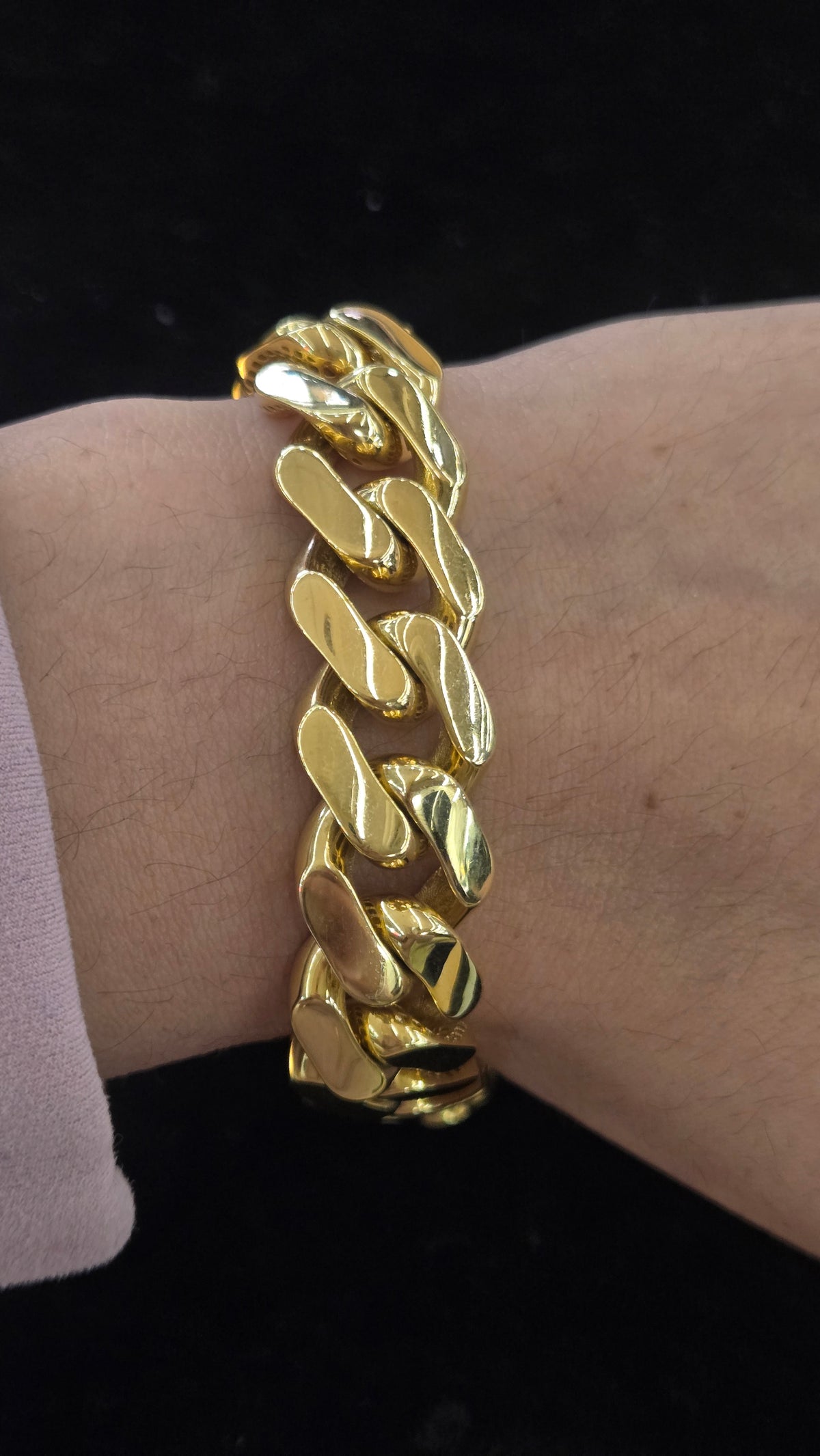 10k 15mm Monaco bracelet, 10k Gold Monaco Bracelet, Gold Monaco Bracelet, monaco Bracelet, Gold Bracelet for men's, Gift for men's Bracelet