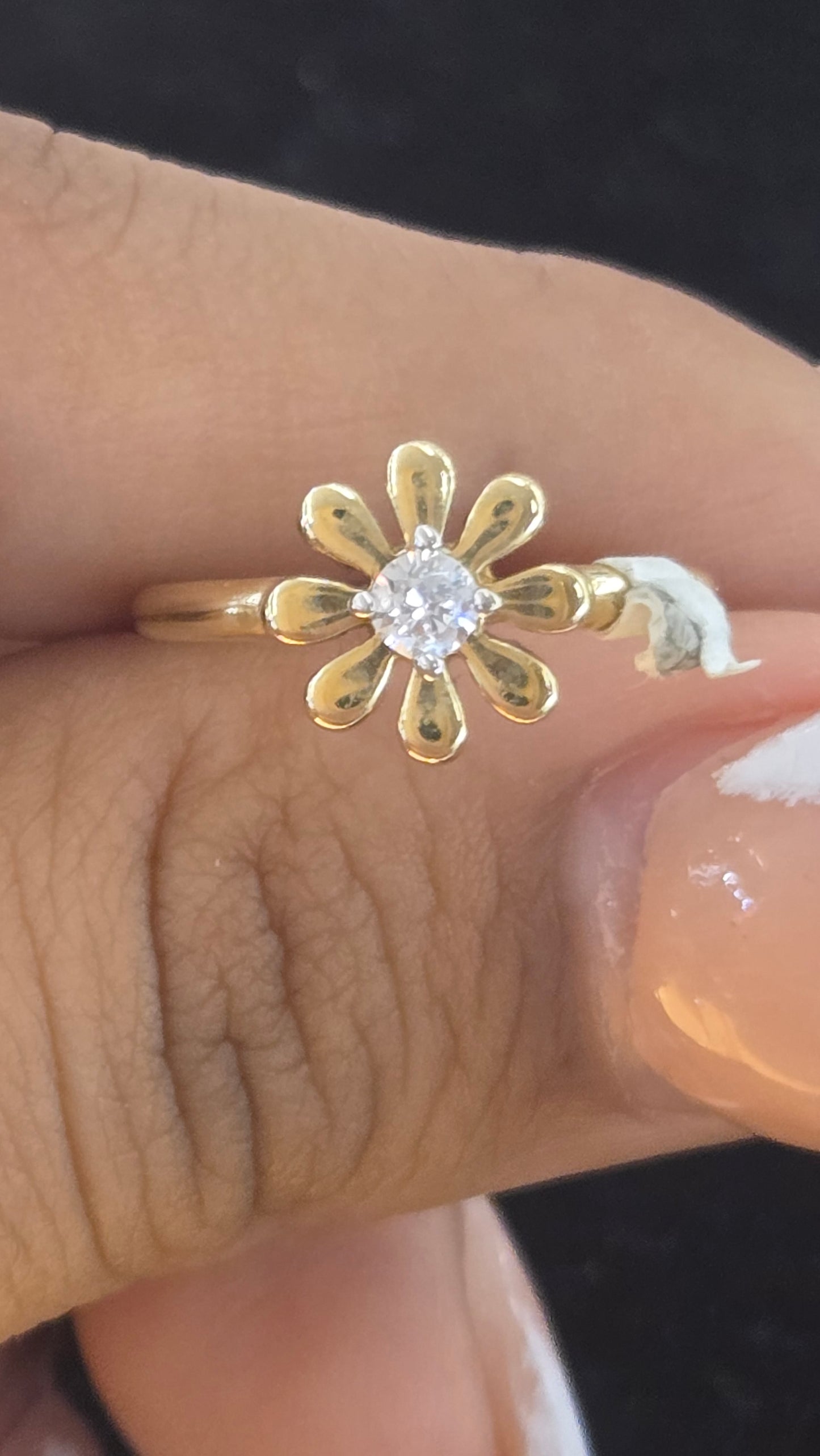 14k flower toe ring, Flower Toe Ring, Toe Ring, Adjustable Toe Ring, Beach Toe Ring