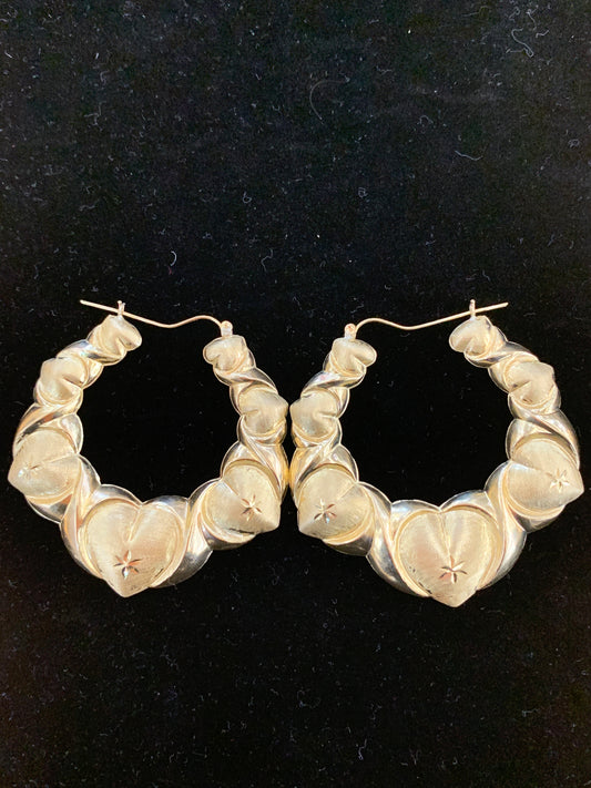 10k heart circle hoops