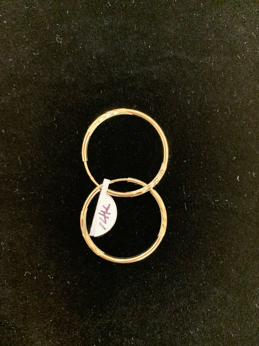 14k hoops