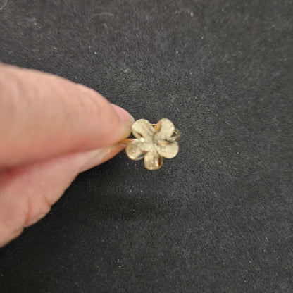10k Gold Hibiscus Ring, Floral Ring, Gold Hibiscus Flower Ring, Hibiscus Ring, Hibiscus Flower Ring, Flower Ring, Gift Ring for Women