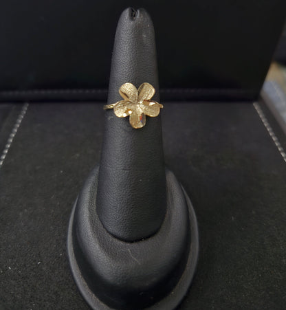 10k Gold Hibiscus Ring, Floral Ring, Gold Hibiscus Flower Ring, Hibiscus Ring, Hibiscus Flower Ring, Flower Ring, Gift Ring for Women