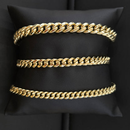 10k Gold Miami Bracelet, 6mm Gold Miami 9" Bracelet, Miami Bracelet, Gold Bracelet for men's, Gift for men'sanco Bracelet (Copy)