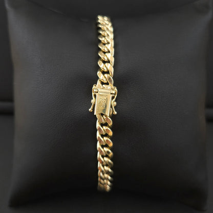 10k Gold Miami Bracelet, 6mm Gold Miami 9" Bracelet, Miami Bracelet, Gold Bracelet for men's, Gift for men'sanco Bracelet (Copy)