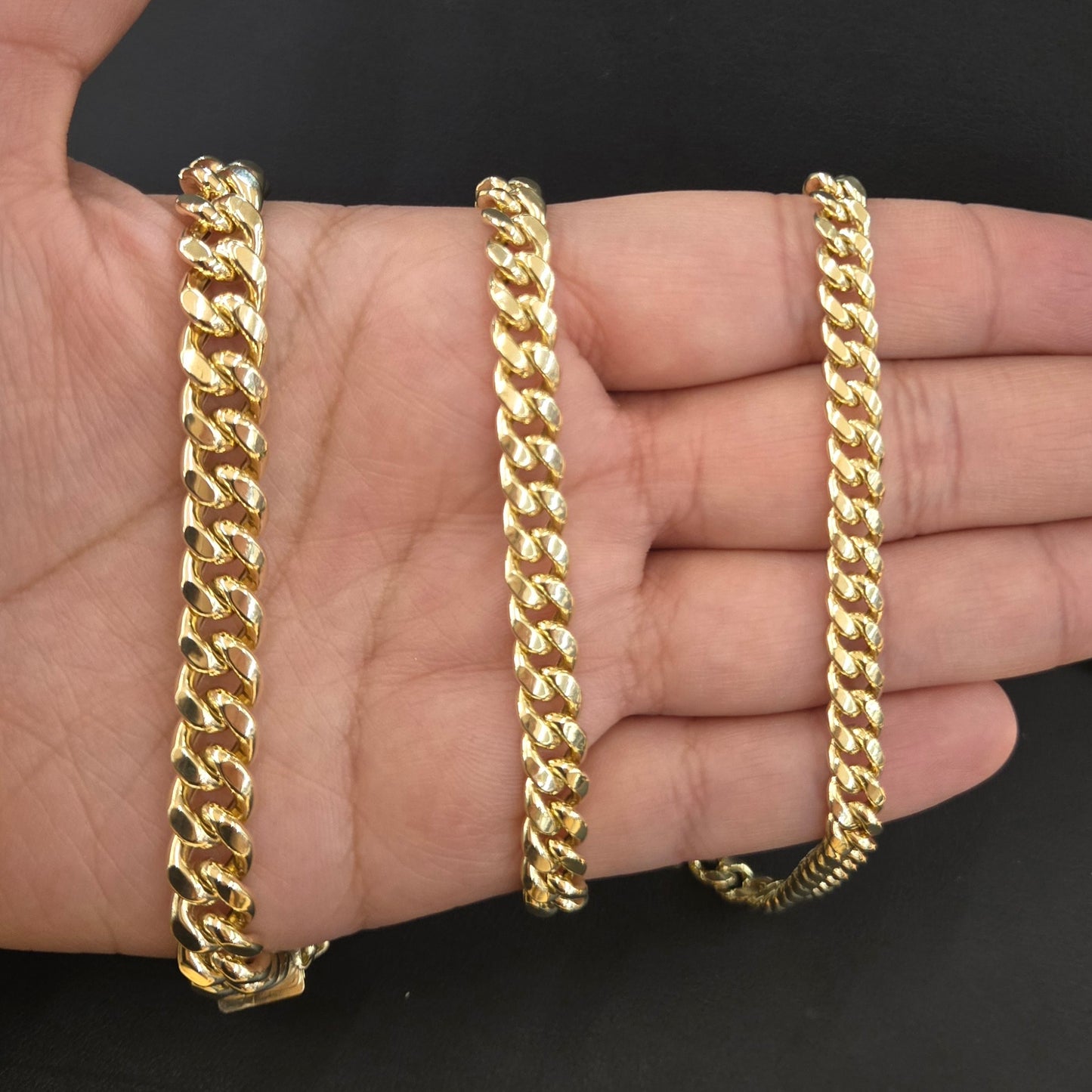 10k Gold Miami Bracelet, 6mm Gold Miami 9" Bracelet, Miami Bracelet, Gold Bracelet for men's, Gift for men'sanco Bracelet (Copy)