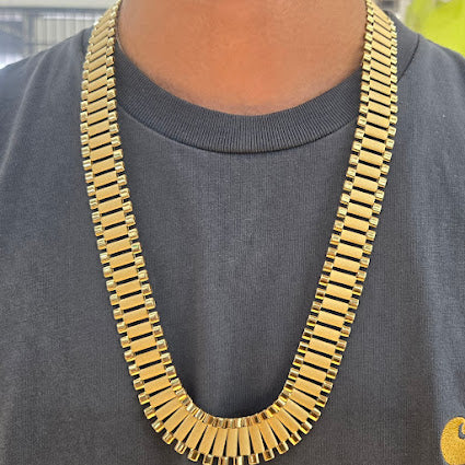 10k Gold 20mm Presidential Style Chain , Rolly Chain, Presidential Cha ...