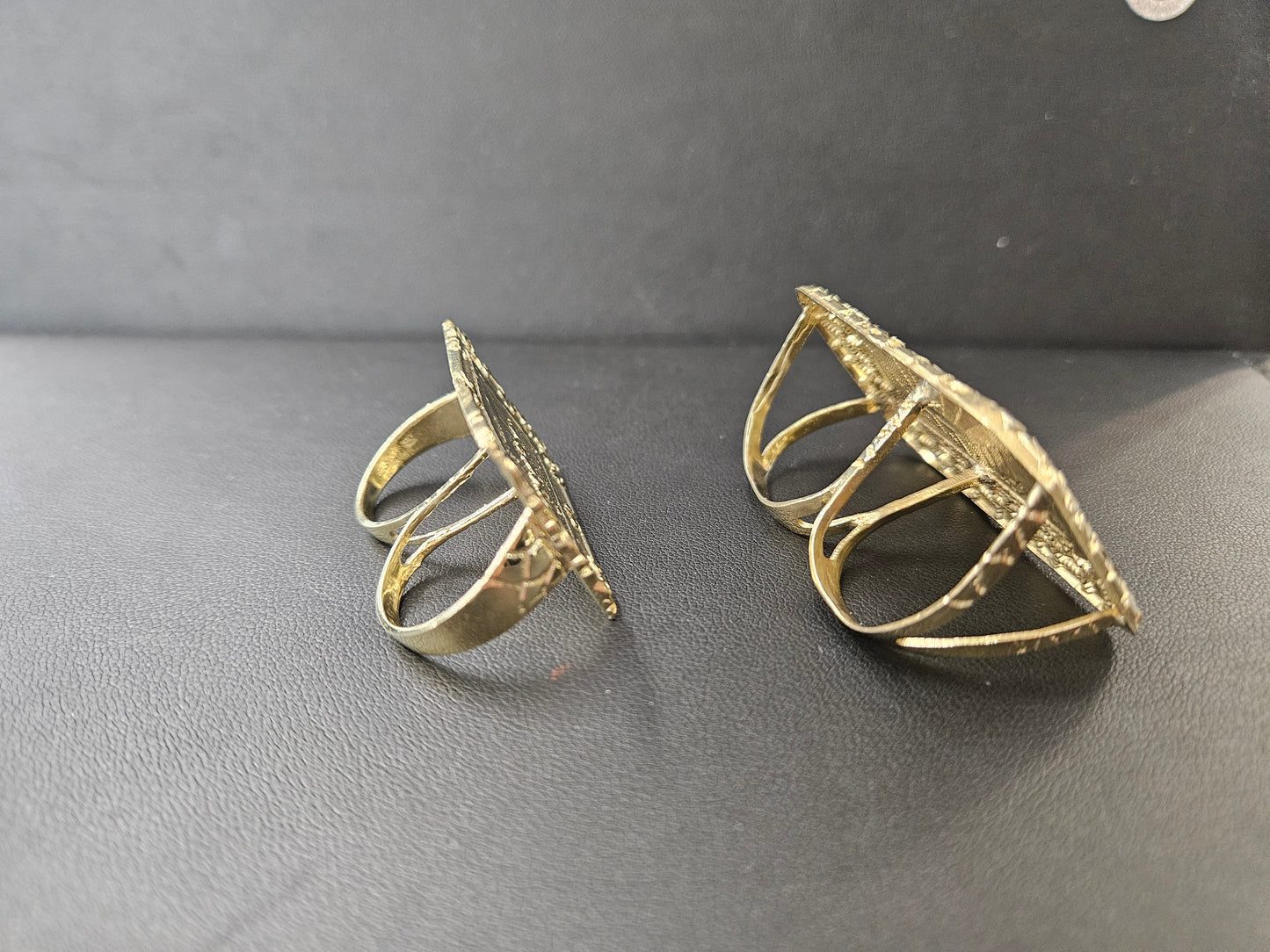 10k Gold Last Supper Two Finger Ring, Gold 2 Finger Ring, Double Ring, Gold Men's Ring, Birthday Gift Ring, Religious Ring, Ultima Cena