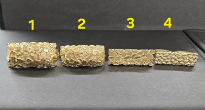 10k Nugget Two Finger Ring, Gold Nugget 2 Finger Ring, Double Ring, Gold Men's Ring, Birthday Gift Ring