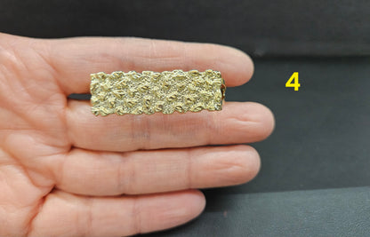10k Nugget Two Finger Ring, Gold Nugget 2 Finger Ring, Double Ring, Gold Men's Ring, Birthday Gift Ring