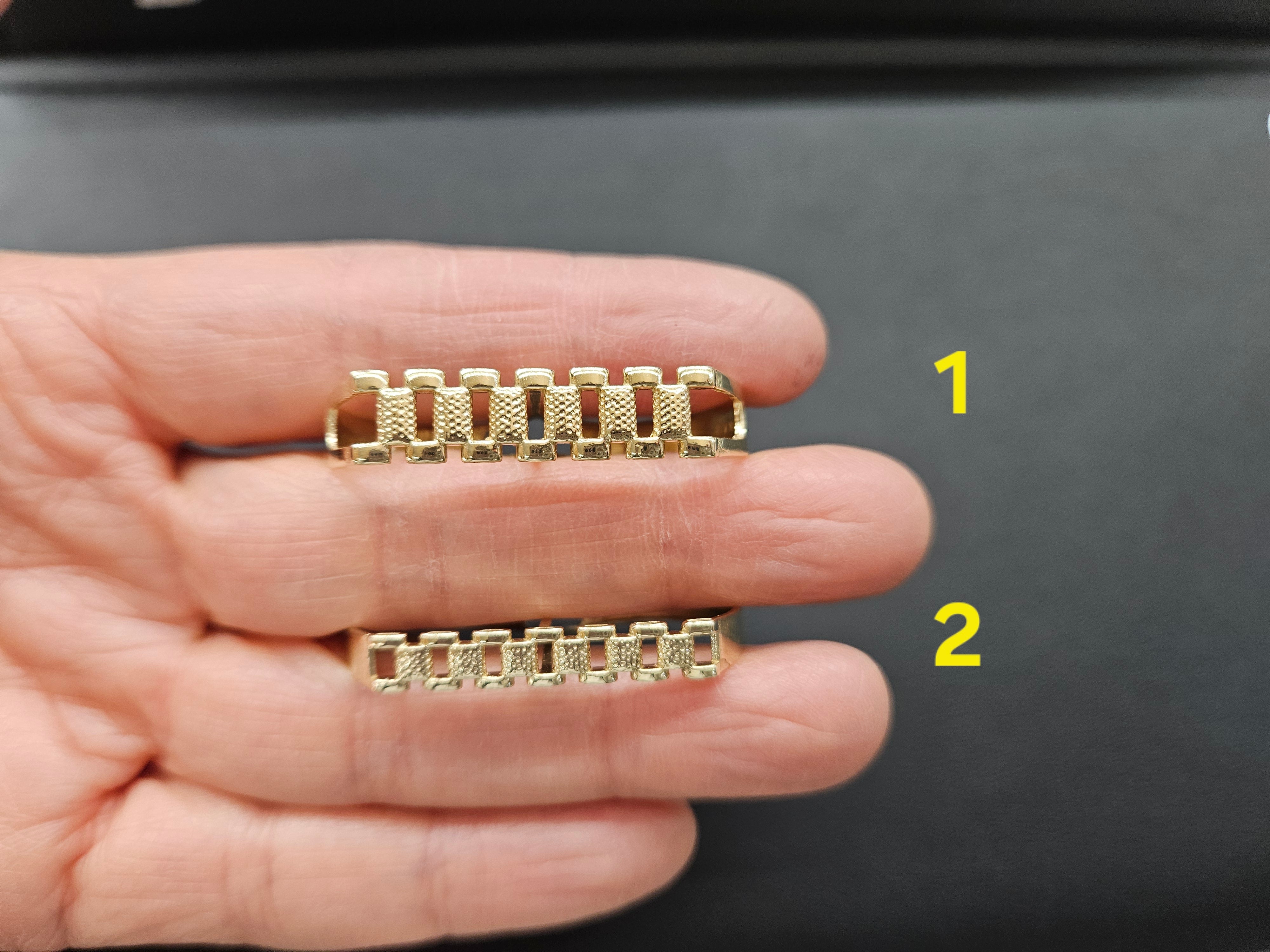 10k Gold Presidential Two Finger Ring, Rx Two Finger Gold Ring, Rolly ...