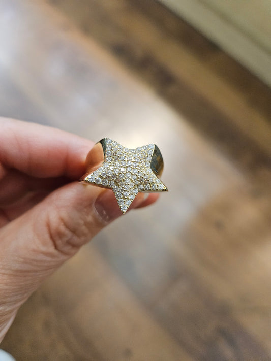 10k Gold star ring