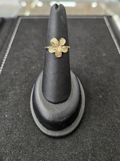10k Gold Hibiscus Ring, Floral Ring, Gold Hibiscus Flower Ring, Hibiscus Ring, Hibiscus Flower Ring, Flower Ring, Gift Ring for Women