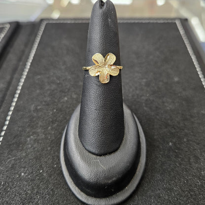 10k Gold Hibiscus Ring, Floral Ring, Gold Hibiscus Flower Ring, Hibiscus Ring, Hibiscus Flower Ring, Flower Ring, Gift Ring for Women