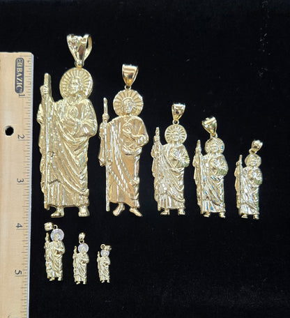 10k Yellow Gold Saint Jude Pendant, Sanit Jude, Gold St. Jude Charm, Mini St Jude Charm, Genuine Gold Saint Jude Pendant
