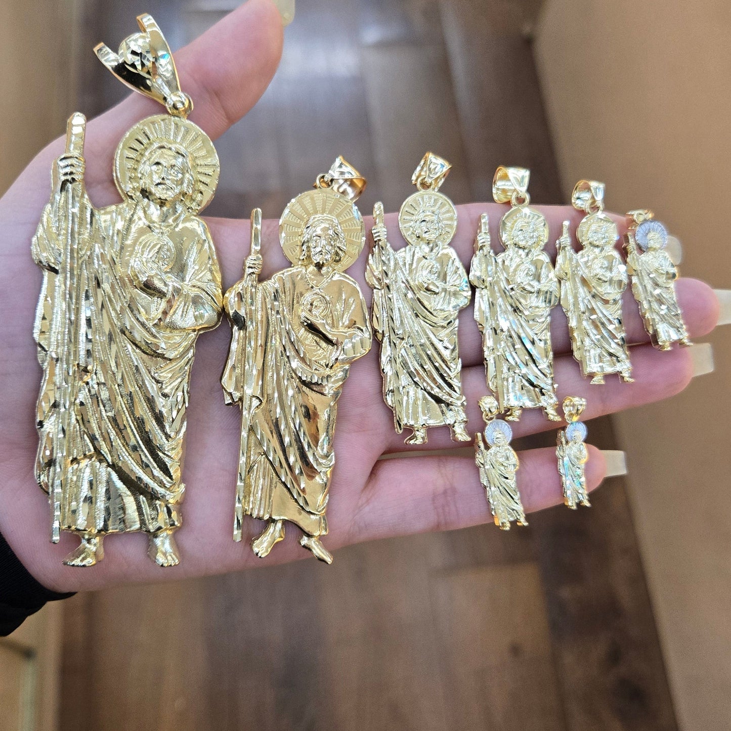 10k Yellow Gold Saint Jude Pendant, Sanit Jude, Gold St. Jude Charm, Mini St Jude Charm, Genuine Gold Saint Jude Pendant