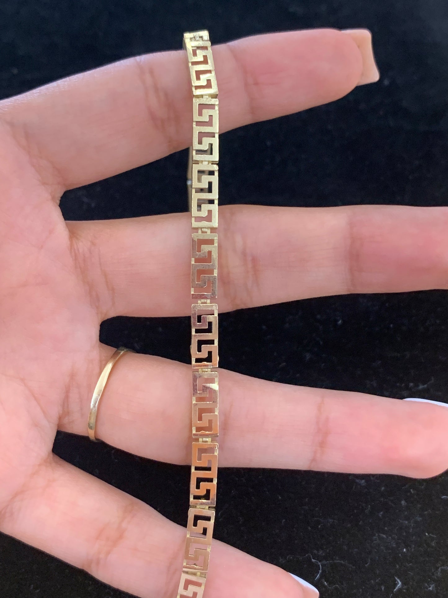 10k Aztec style bracelet