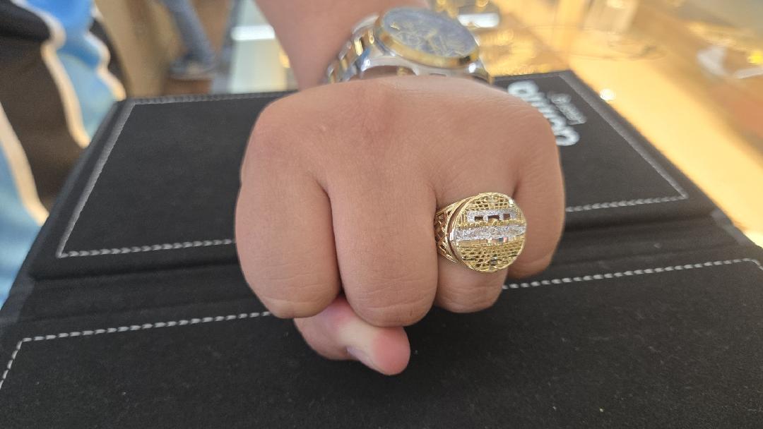 10k Gold Last Supper Round Ring, Religious Gold Ring, Men's Gold Ring, Anillo de Oro Ultima Cena