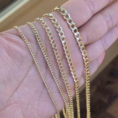 10k Gold Cuban Chain, Cuban Style Gold Chain, Women's Gold Chain, Men's Gold Chain,  Cuban Link, Gold Link