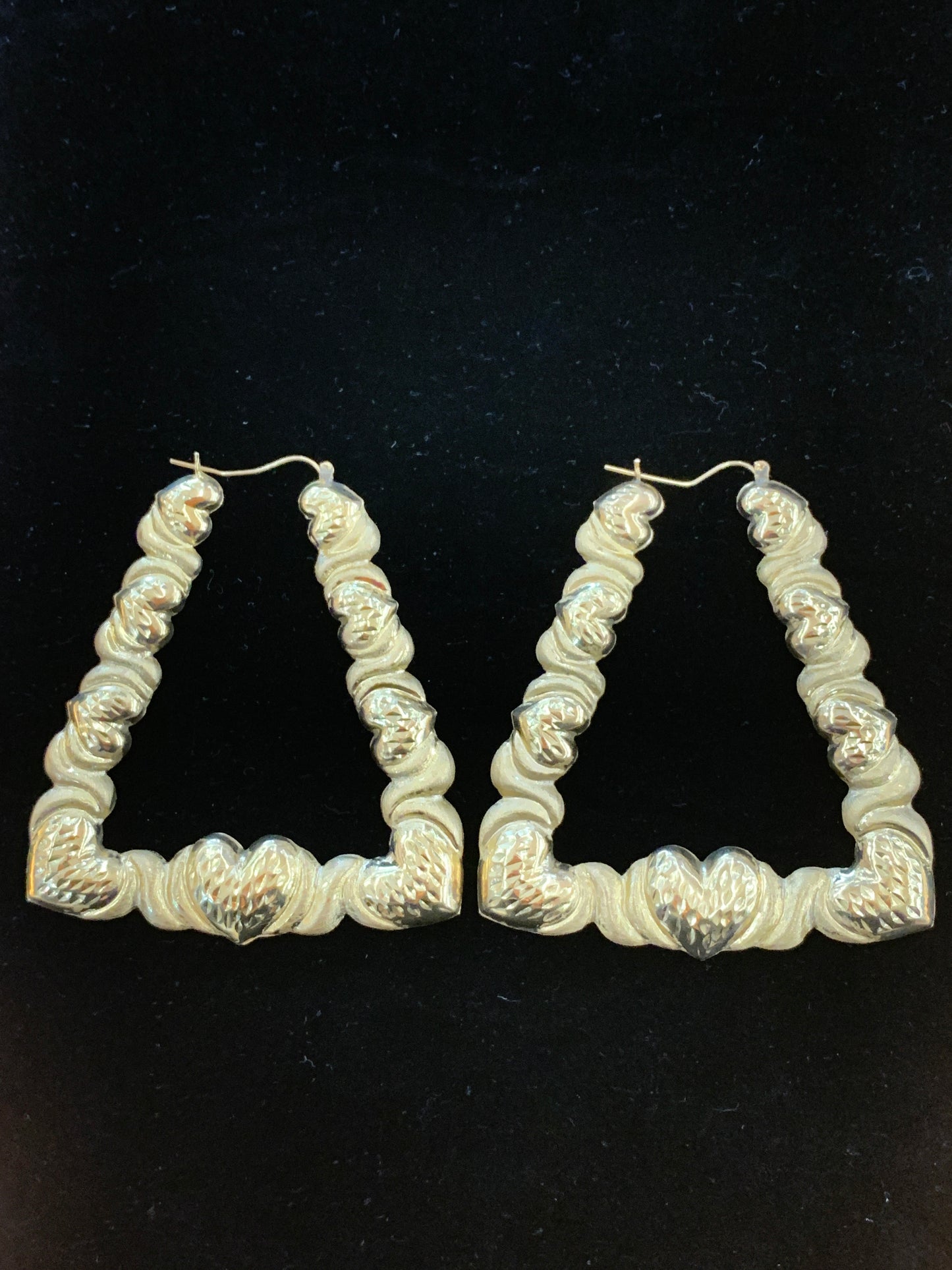 10k heart triangle hoops