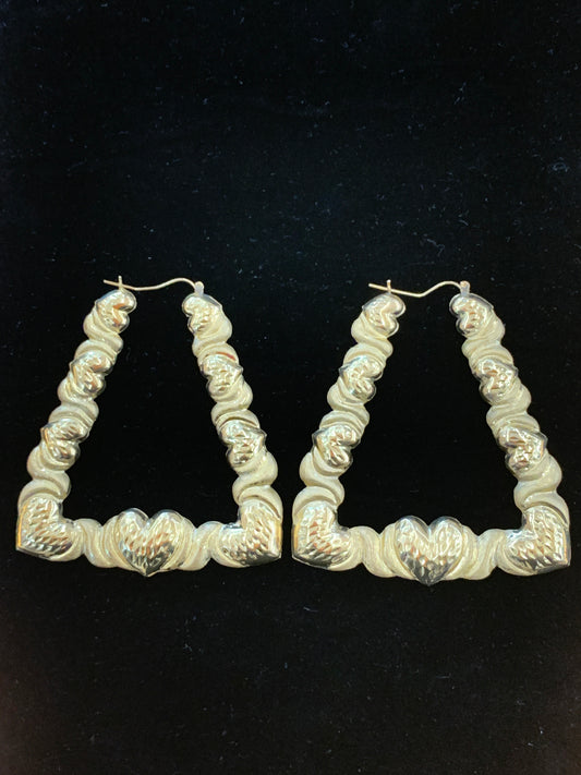 10k heart triangle hoops