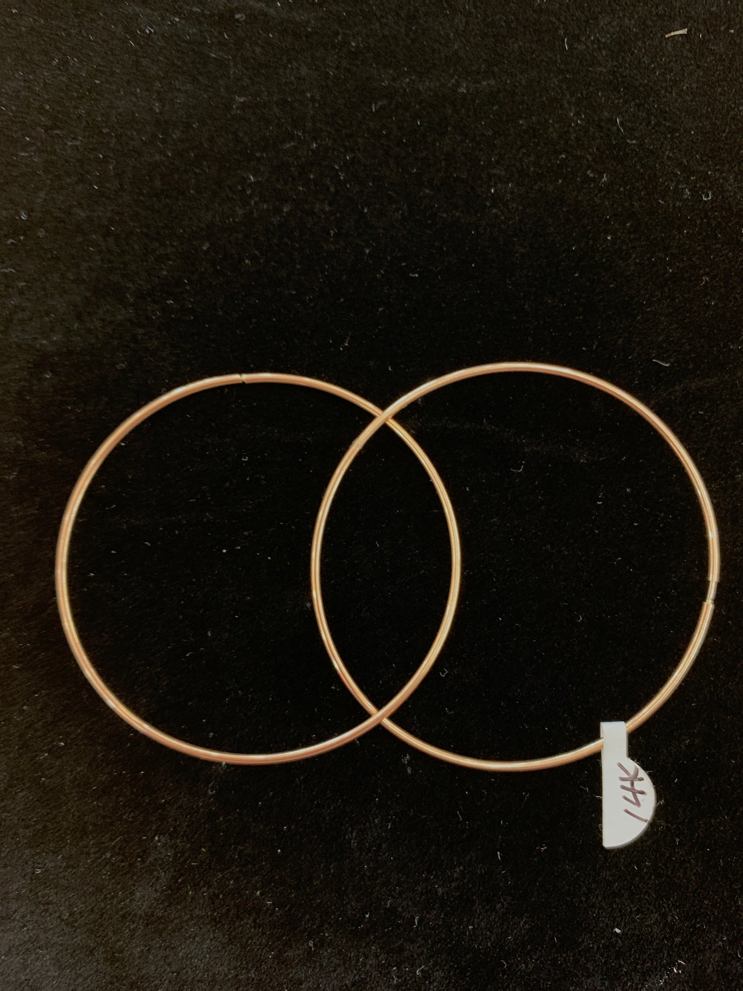 14k rose gold hoops