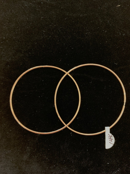 14k rose gold hoops