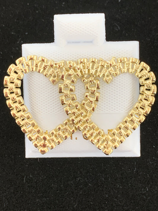 Medium Rolex heart earrings