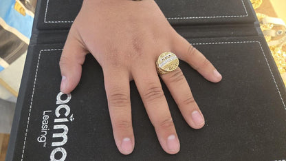 10k Gold Last Supper Round Ring, Religious Gold Ring, Men's Gold Ring, Anillo de Oro Ultima Cena