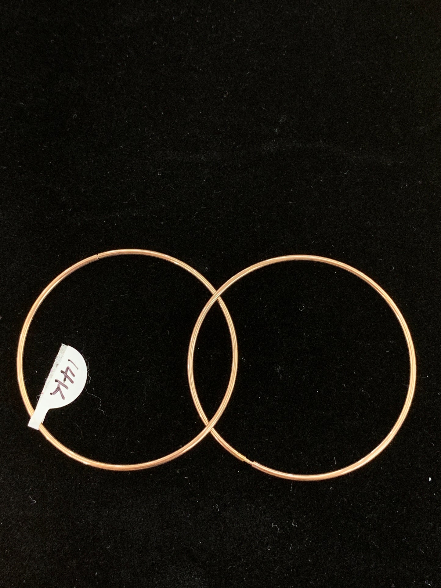 14k rose gold hoops