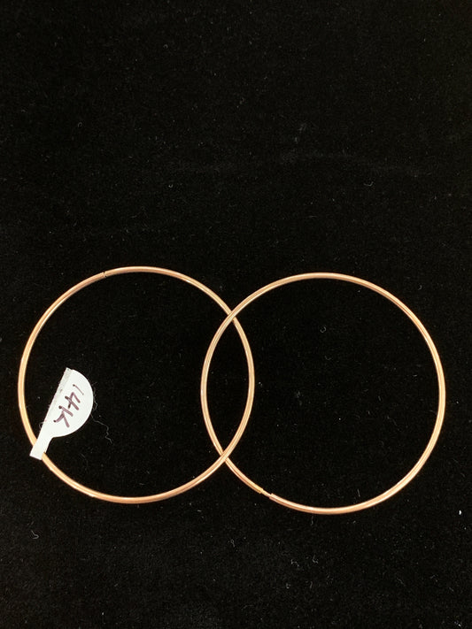 14k rose gold hoops