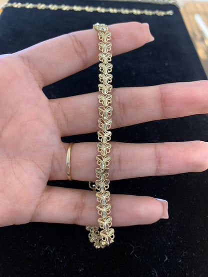 10k butterfly bracelet