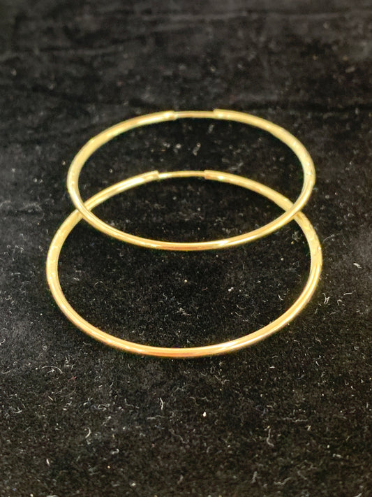 10k thin hoops
