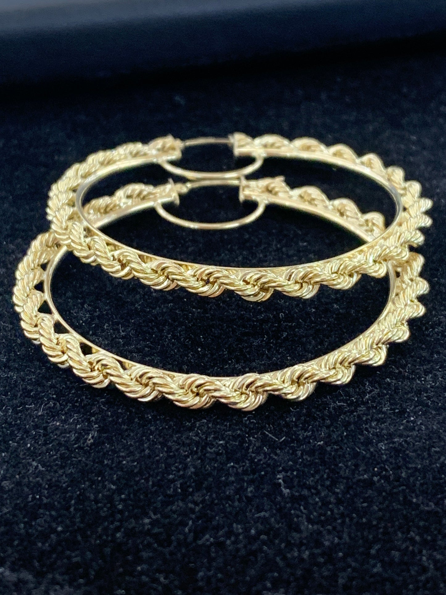 10k rope hoop earrings