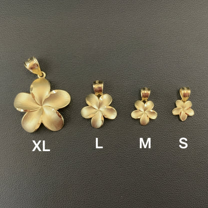 10k Gold Hibiscus Pendant, Floral Pendant, Plumeria Pendant, Hawaiian Flower Pendant, Gold Hibiscus Flower Pendant, Hibiscus Pendant, Hibiscus Flower Pendant