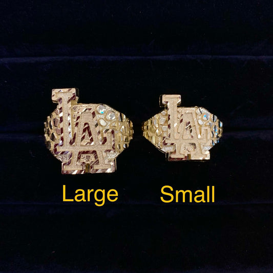 10k Gold Small LA Ring, Gold LA Ring, Men's LA Ring, Men's Gold Ring, LA Ring for Men, Holiday Gift Ring, LA Ring, LA Gold Ring