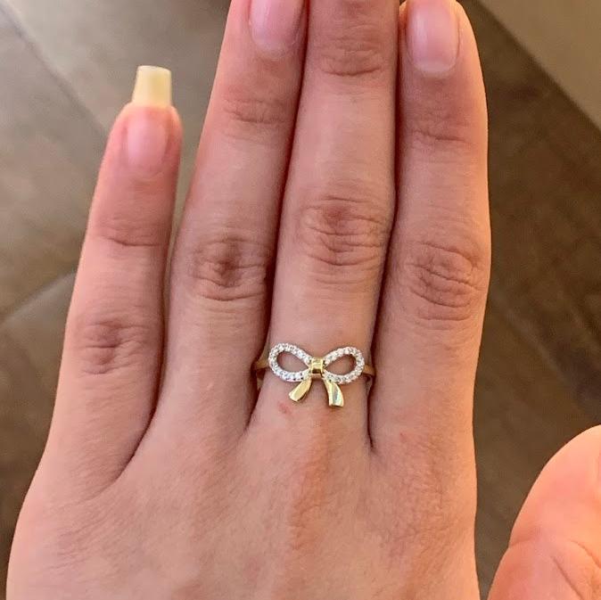 14k Gold Bow Ring,Ribbon Bow Ring, Gold Coquette Bow Ring, Gift