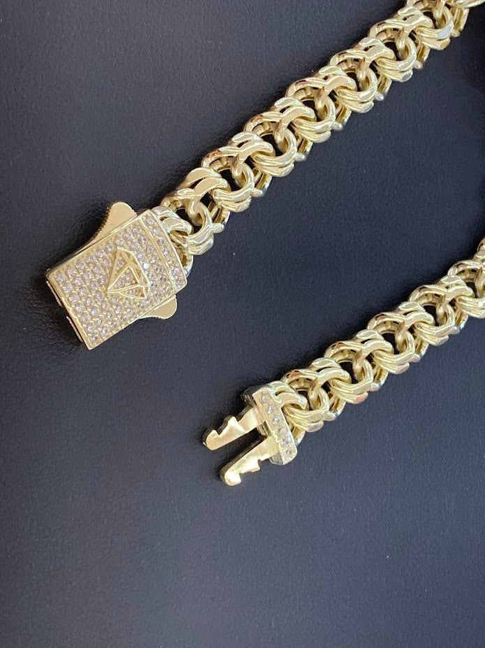10k Gold Chino Link Bracelet, Chino Link Style Gold Bracelet, Link Gold Bracelet