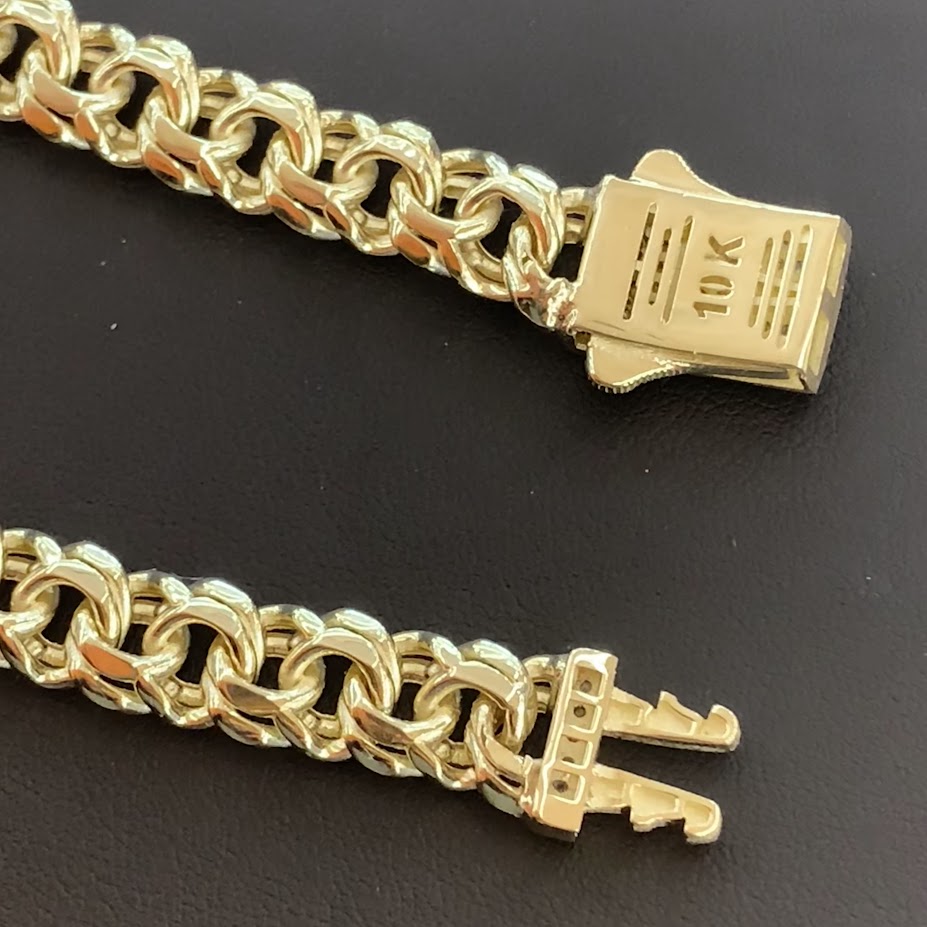 10k Gold Chino Link Bracelet, Chino Link Style Gold Bracelet, Link Gold Bracelet